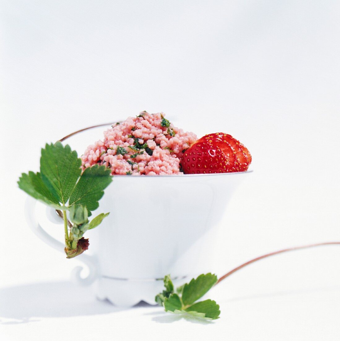 Tabbouleh with strawberries