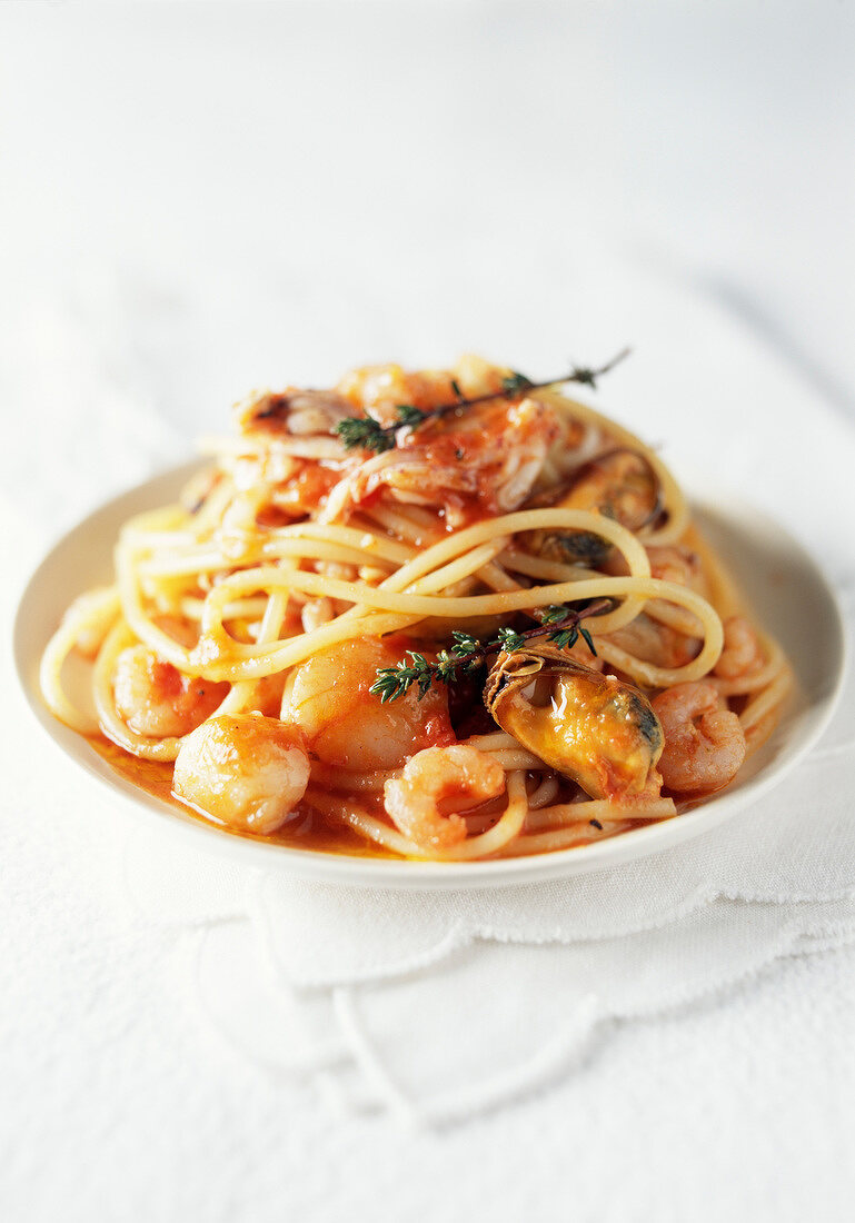 Spaghetti mit Meeresfrüchten