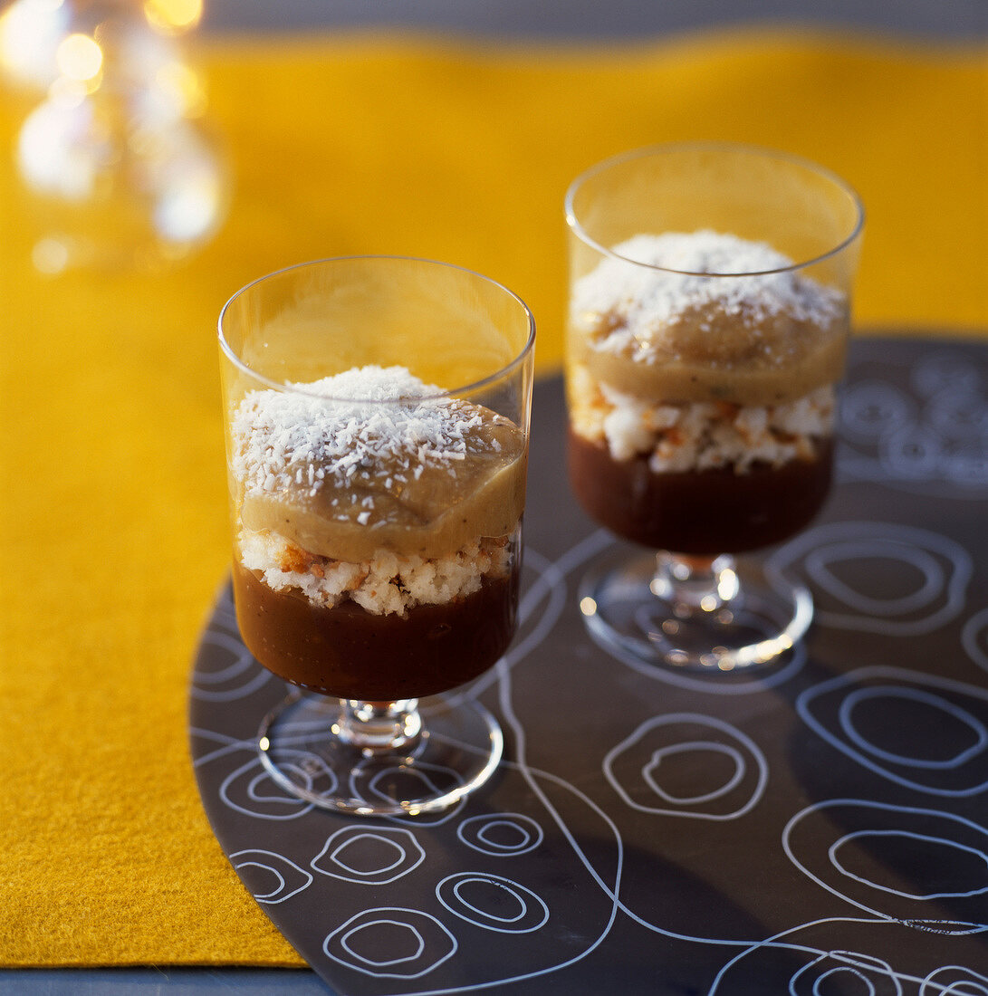 Kreolisches Maronendessert mit Kokosraspeln