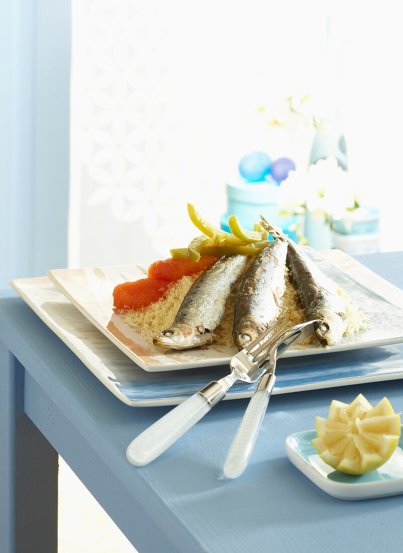 Sardinen mit Couscous