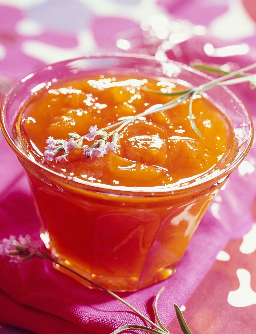 Apricot and lavander jam