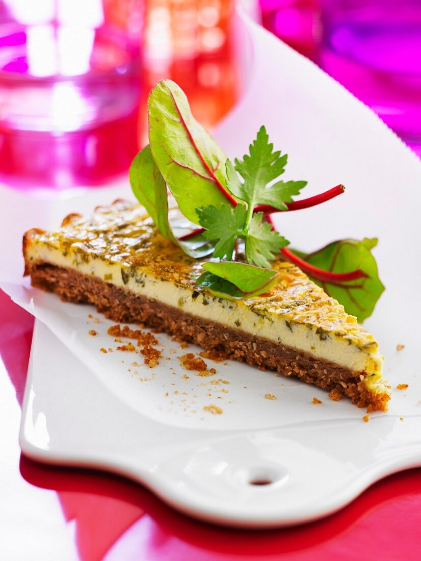 Sesame seed savoury cheesecake