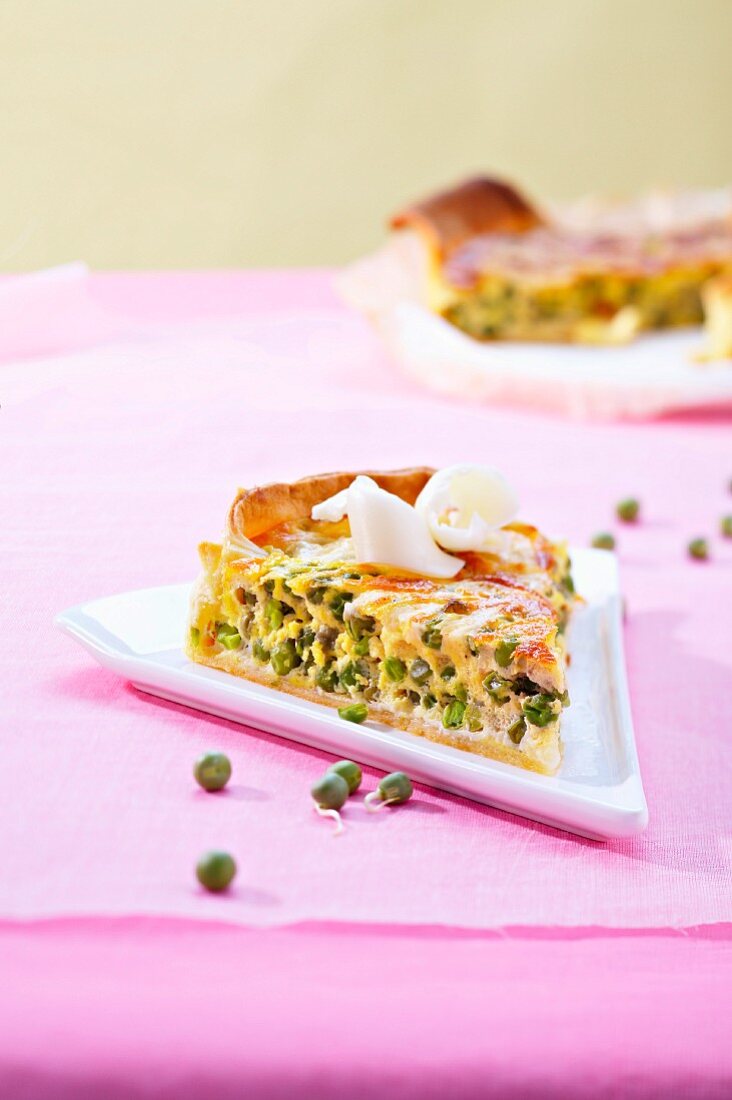 Pea quiche