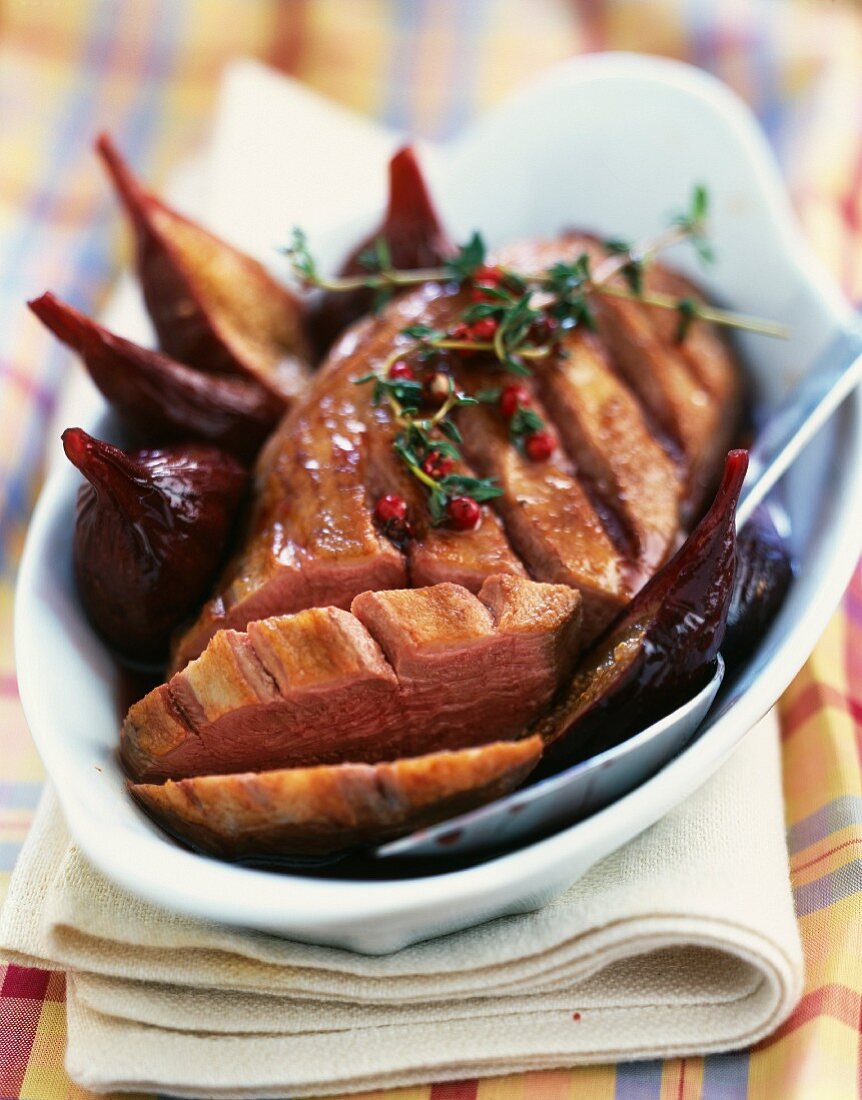 Duck magret with figs