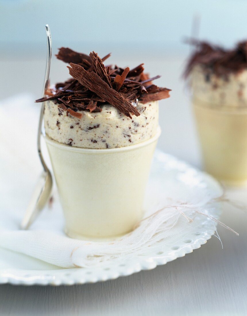 Chocolate and honey mousse
