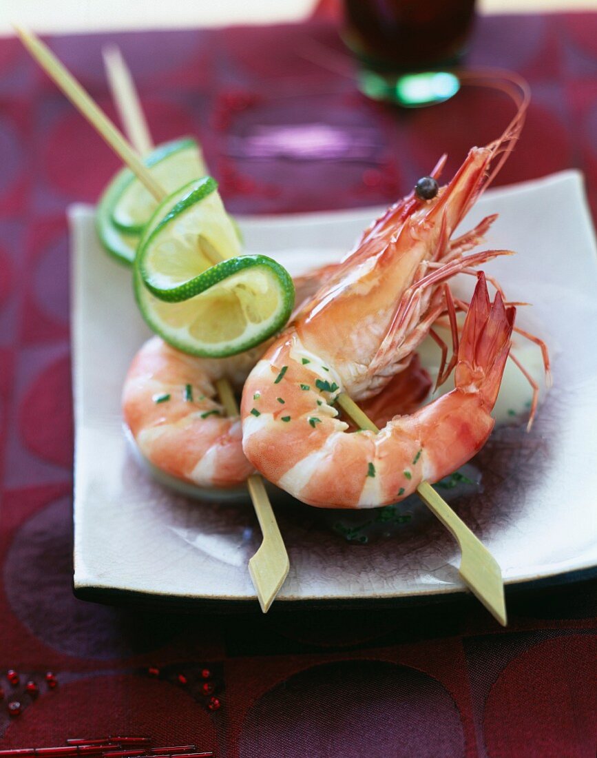 Gambas marinated in lime juice