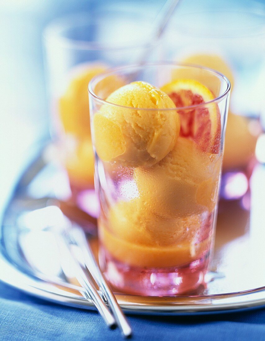 Orangensorbet