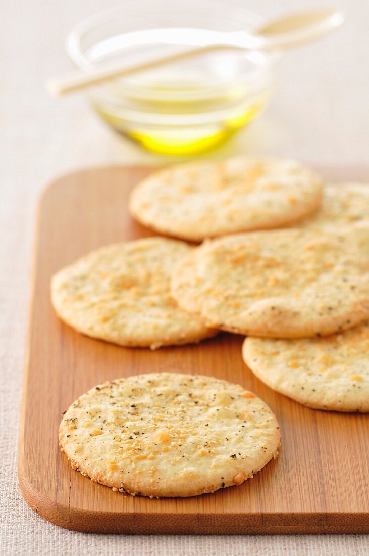 Parmesan and pepper shortbread savoury biscuits