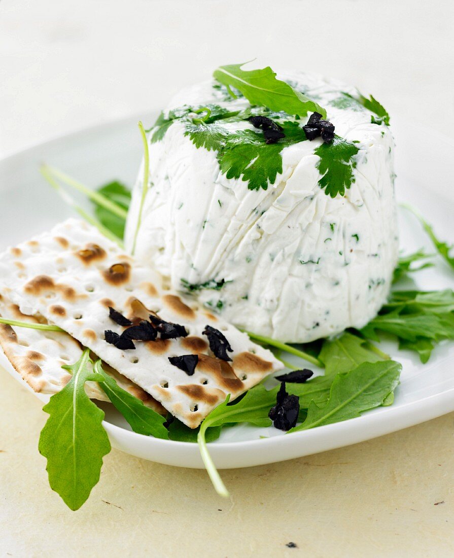 Goat's cheese mousse with salad