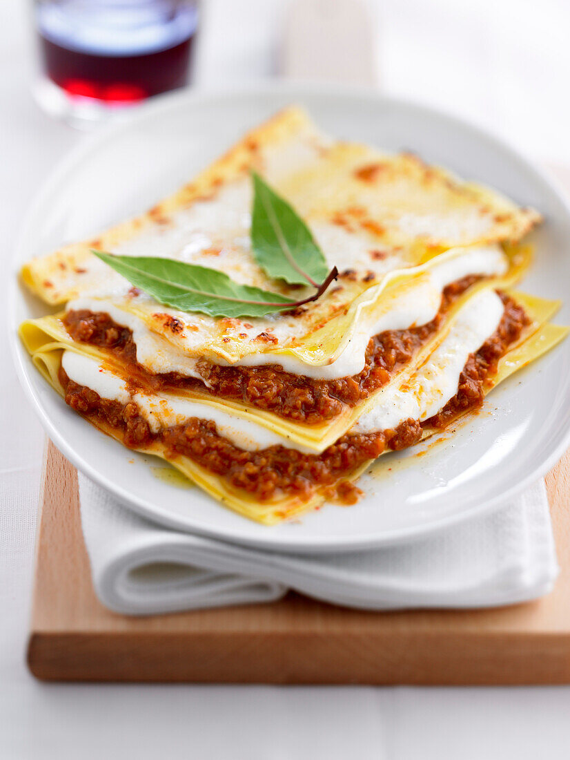 Lasagnes bolognaises with ceps