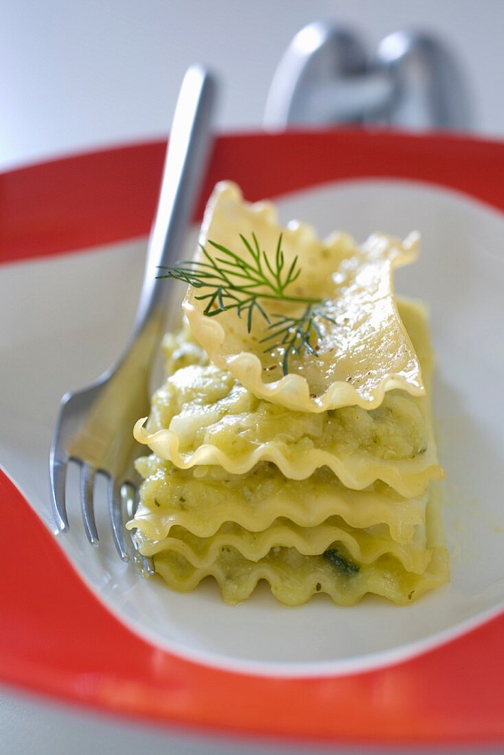 Kalte Zucchini-Lasagne