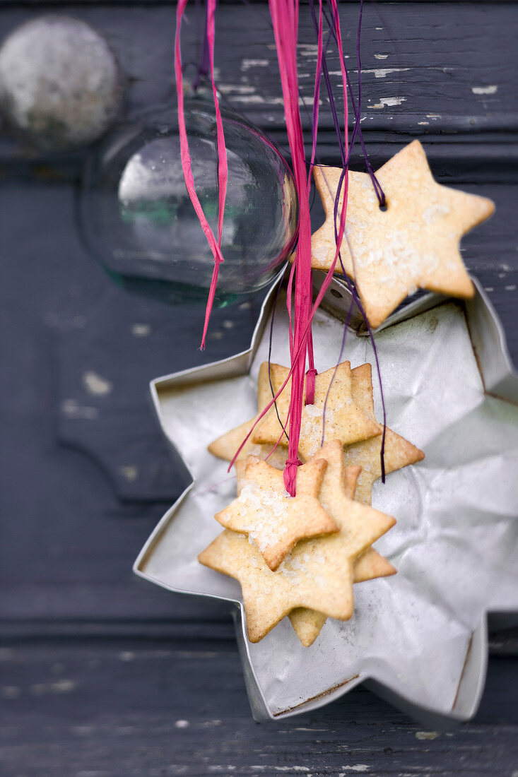 Star-shaped shortbread cookies