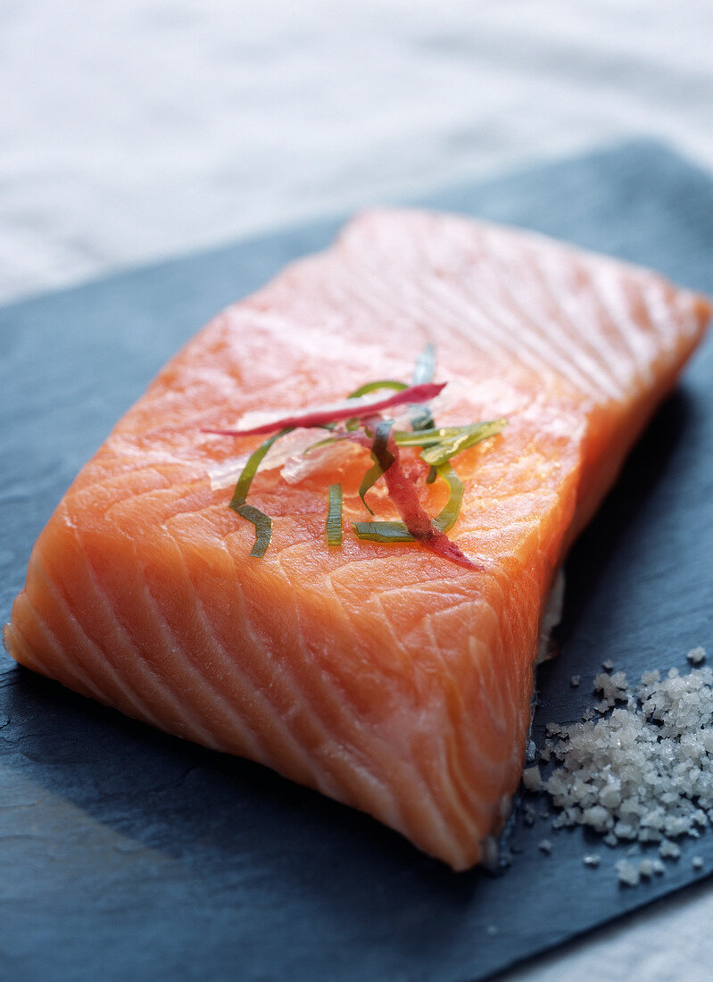 Raw piece of salmon