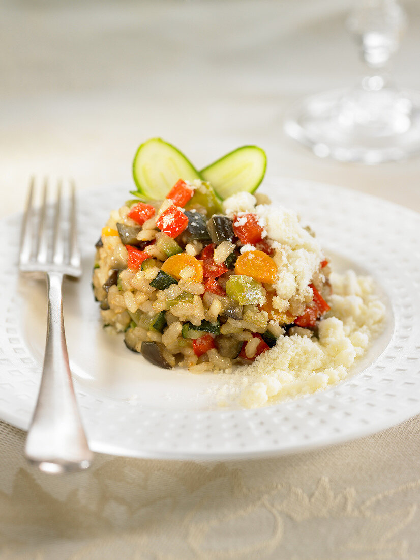 Vollkornrisotto mit Gemüse