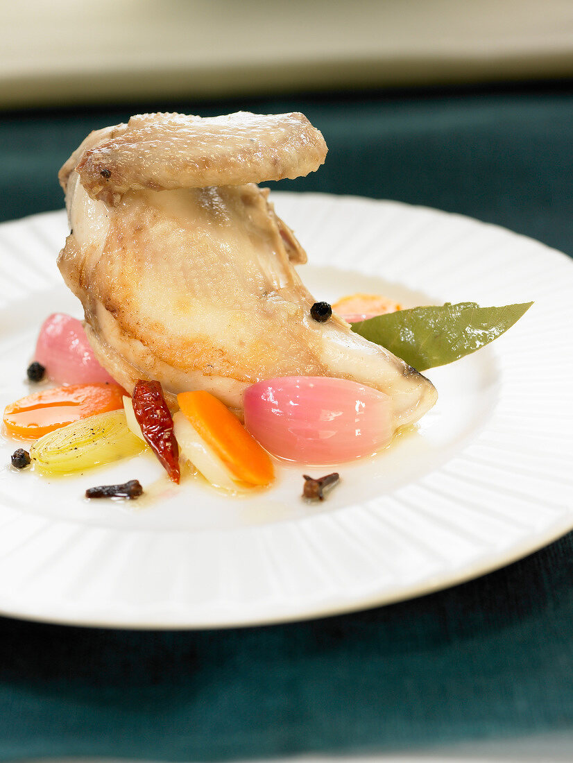 Partridge with vegetables