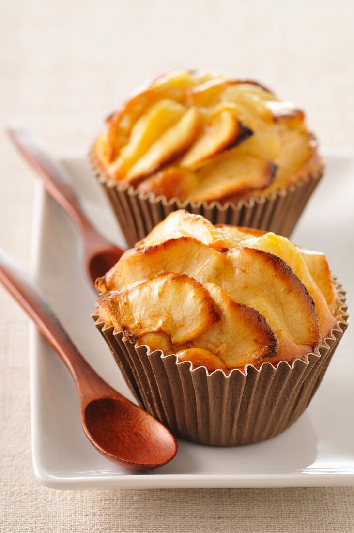 Two apple muffins