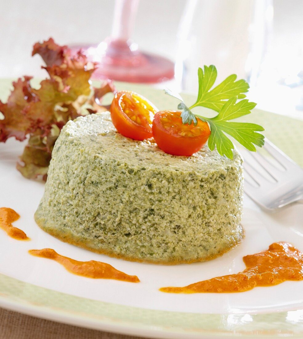 Small herb Flan
