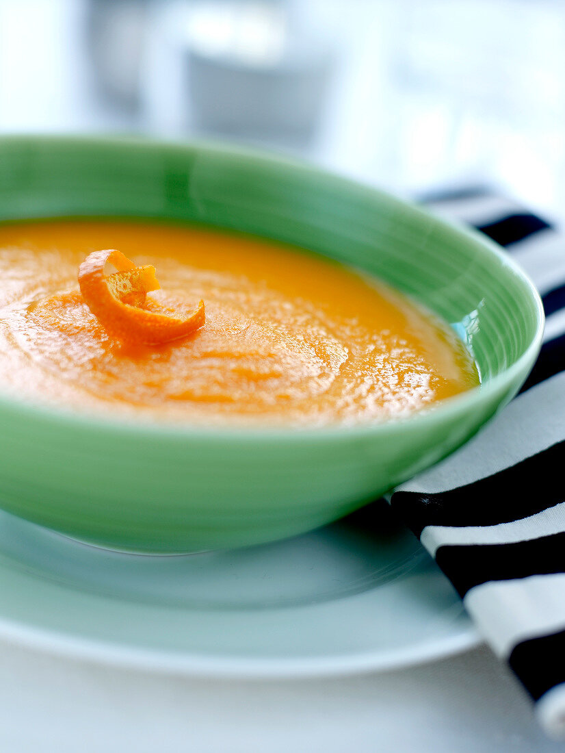 Cream of carrot soup with orange