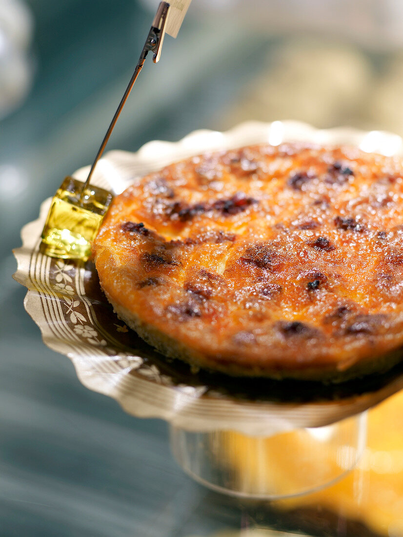 Savoury orange-flavored quiche from Rosa de Jericó Patisserie