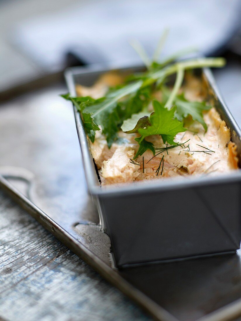 Salmon and dill terrine