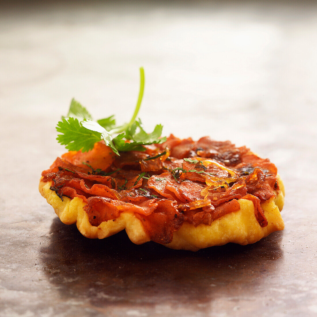 carrot tatin tart with cumin and coriander