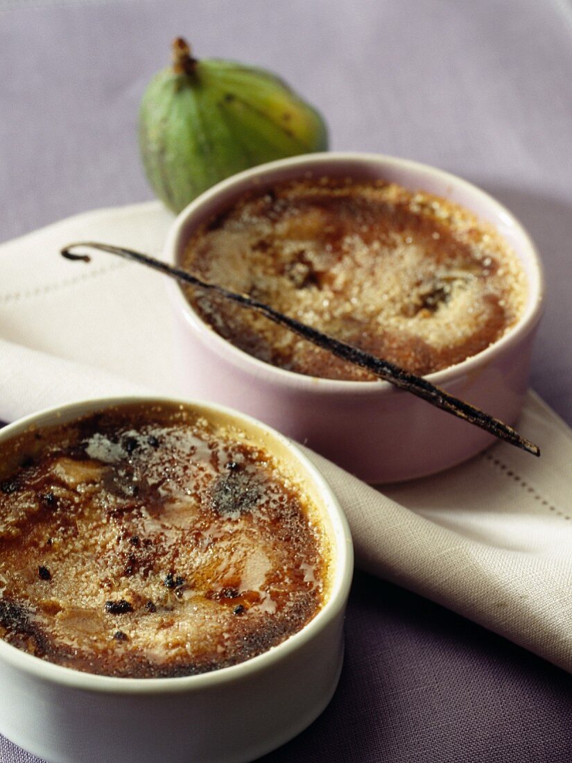 Fig and vanilla Crème brûlée