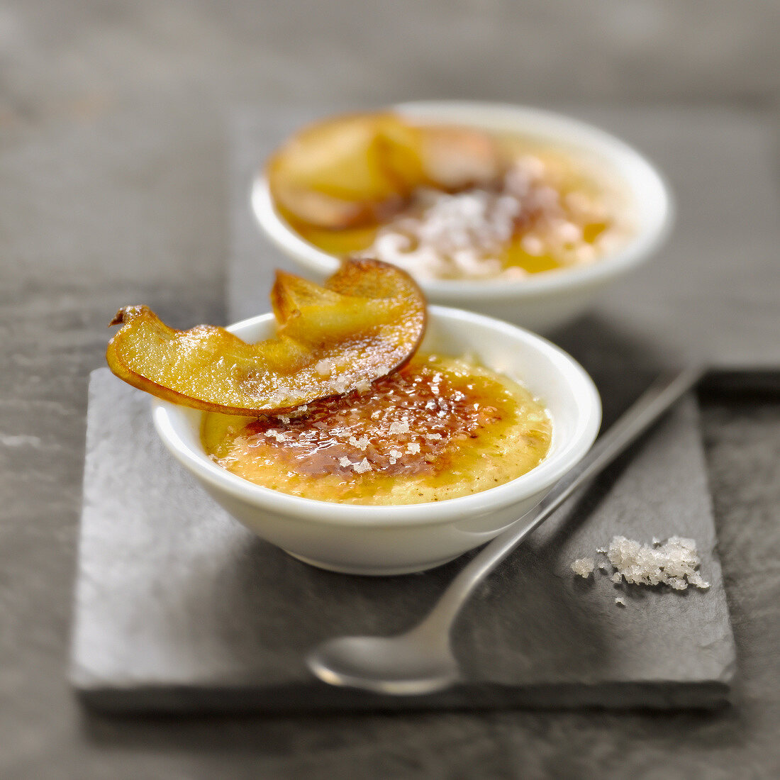 Foie gras and apple Crème brûlée