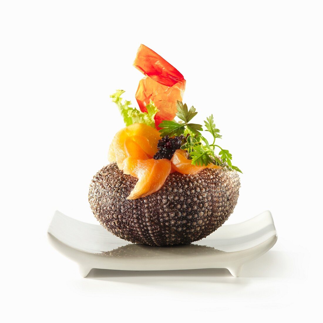 Urchin with salmon and fish roe