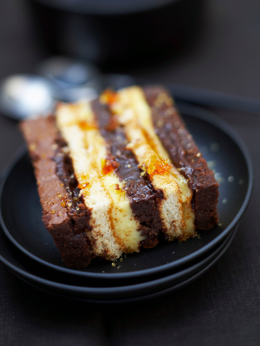 Chocolate and chestnut cream cake