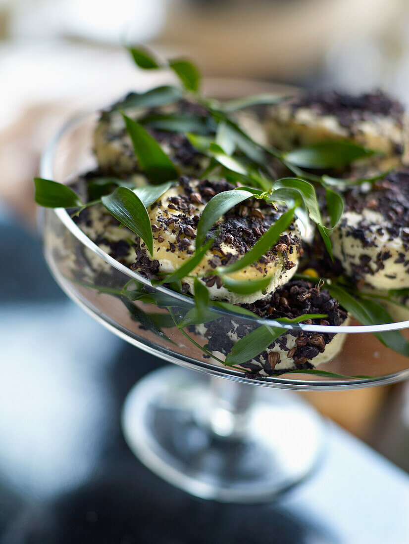 Goat's cheeses with herbs and spices