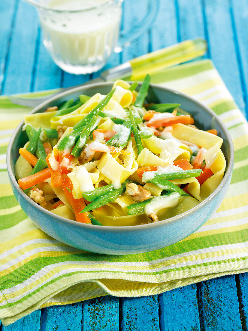 Tagliatelles with vegetables