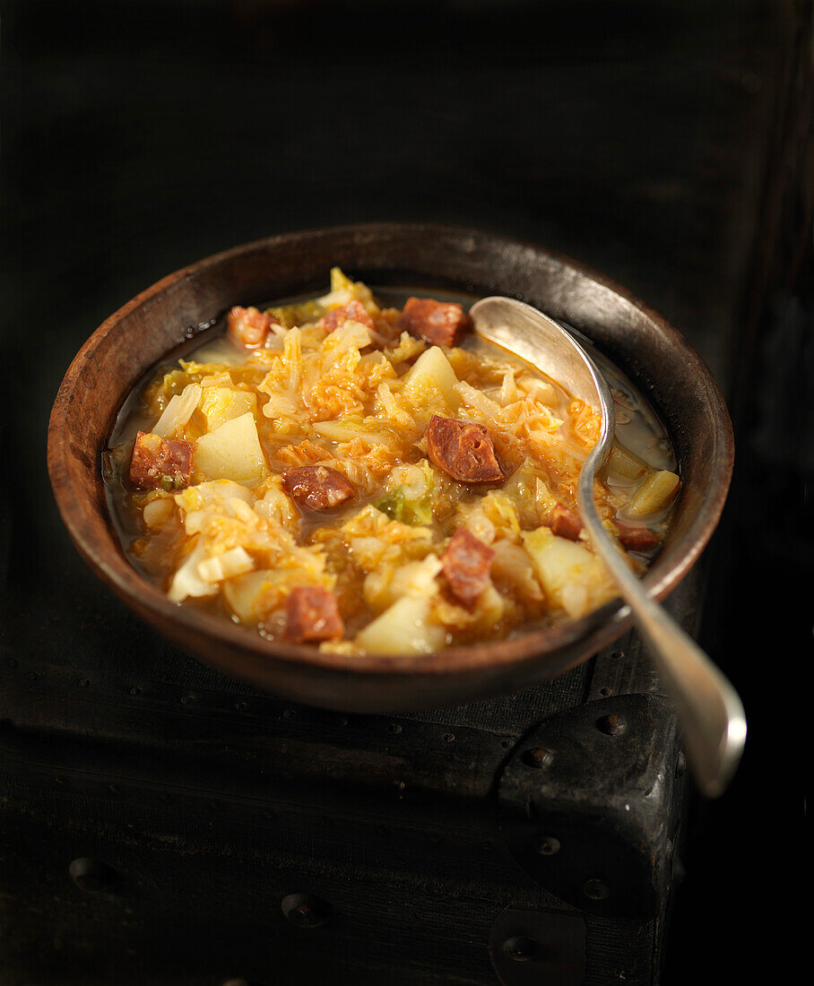 Cabbage and Chorizo soup