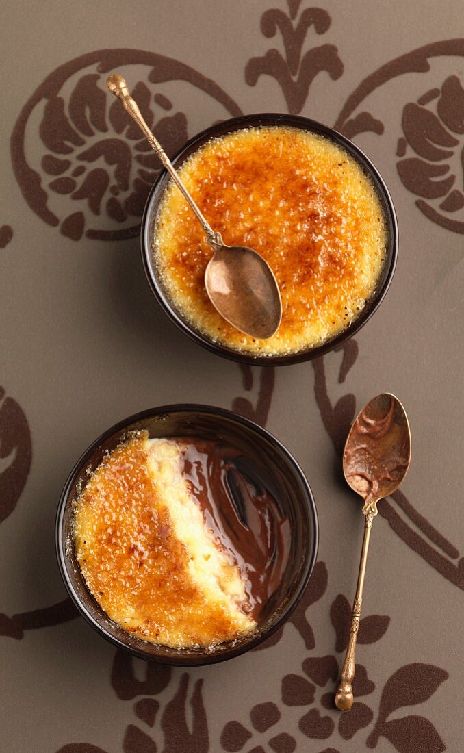 Chocolate and tangerine Crème brûlée
