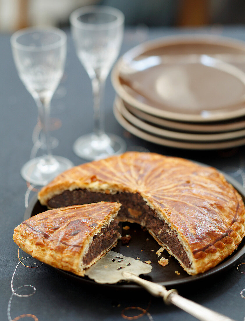 Galette des Rois (Dreikönigskuchen mit Schokolade)