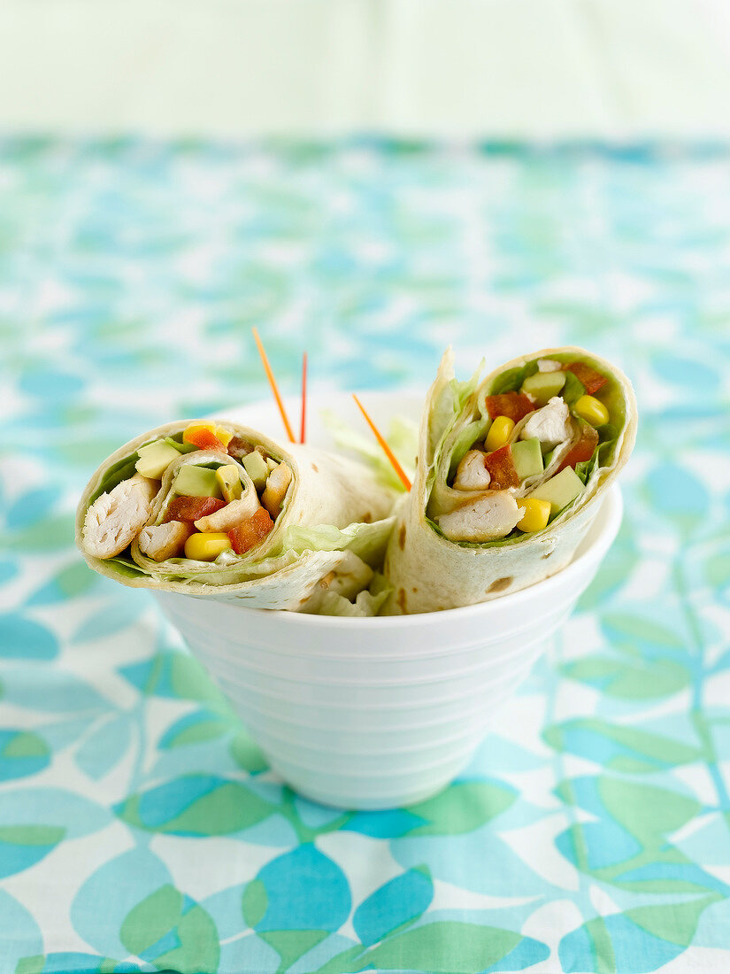 Hähnchen-Avocado-Wraps