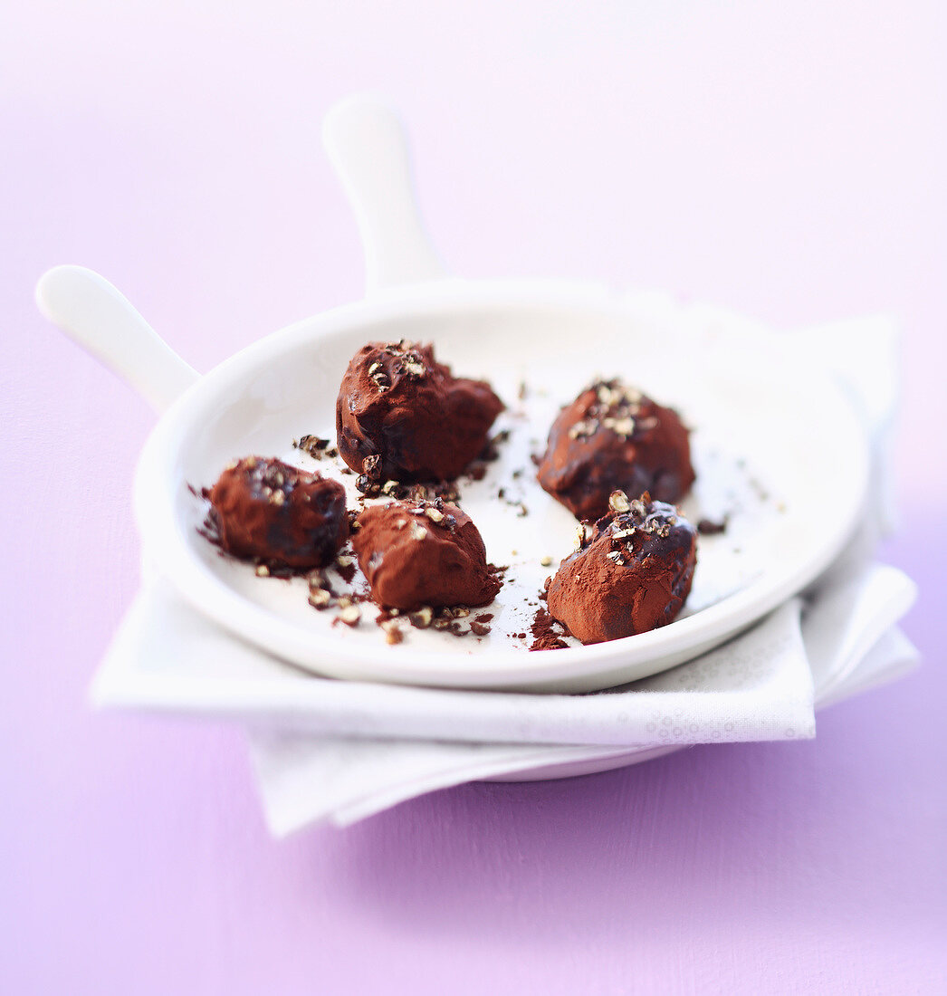 Chocolate and pepper truffles