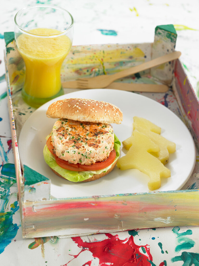 Salmon burger