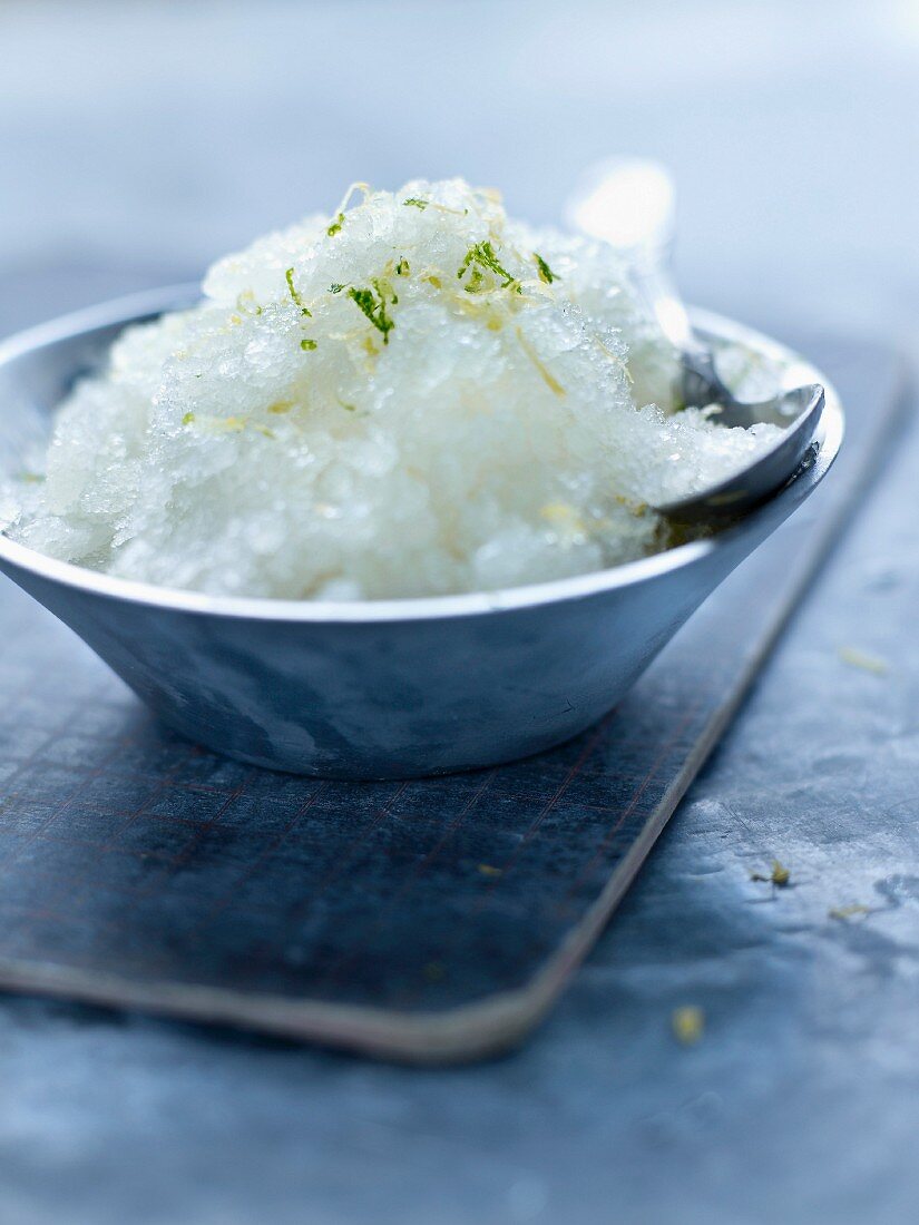 Lemon-lime granita