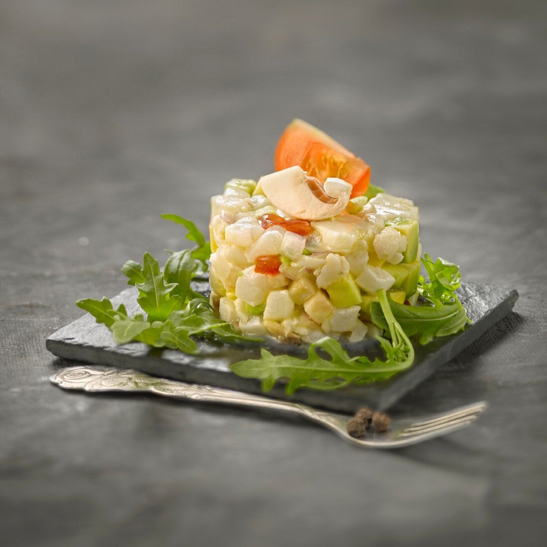 Fish and vegetable tartare