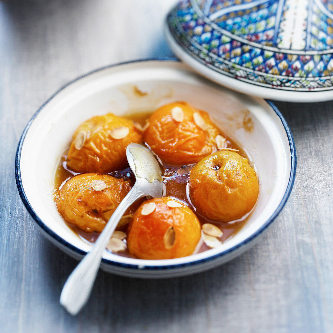 Apricot, honey and almond Tajine