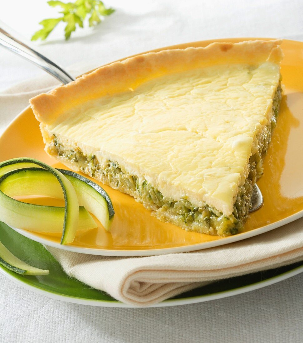 Zucchini and brousse savoury tart