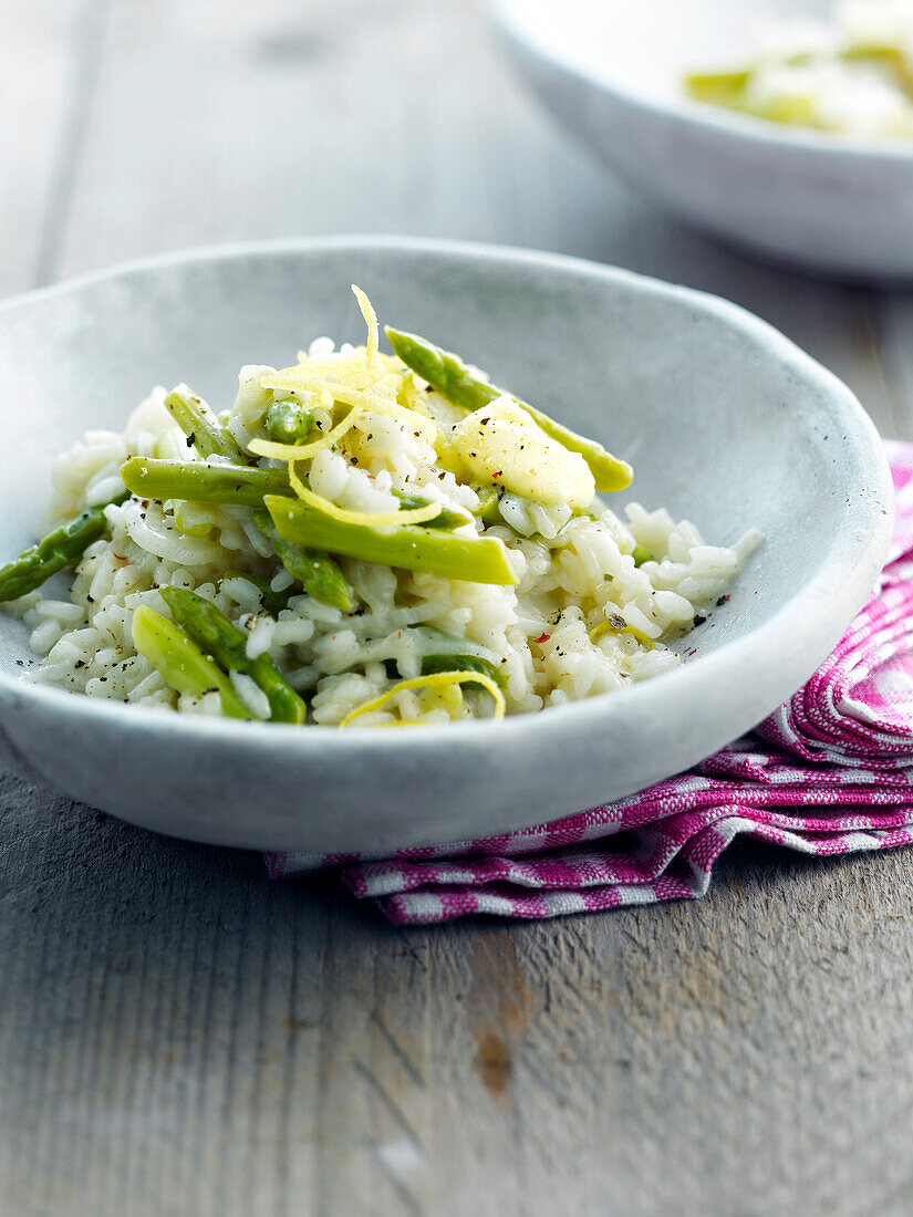 Lemon and asparagus risotto