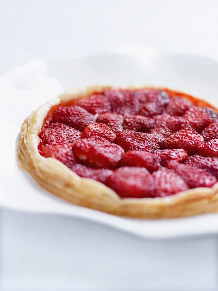 Hot strawberry tart