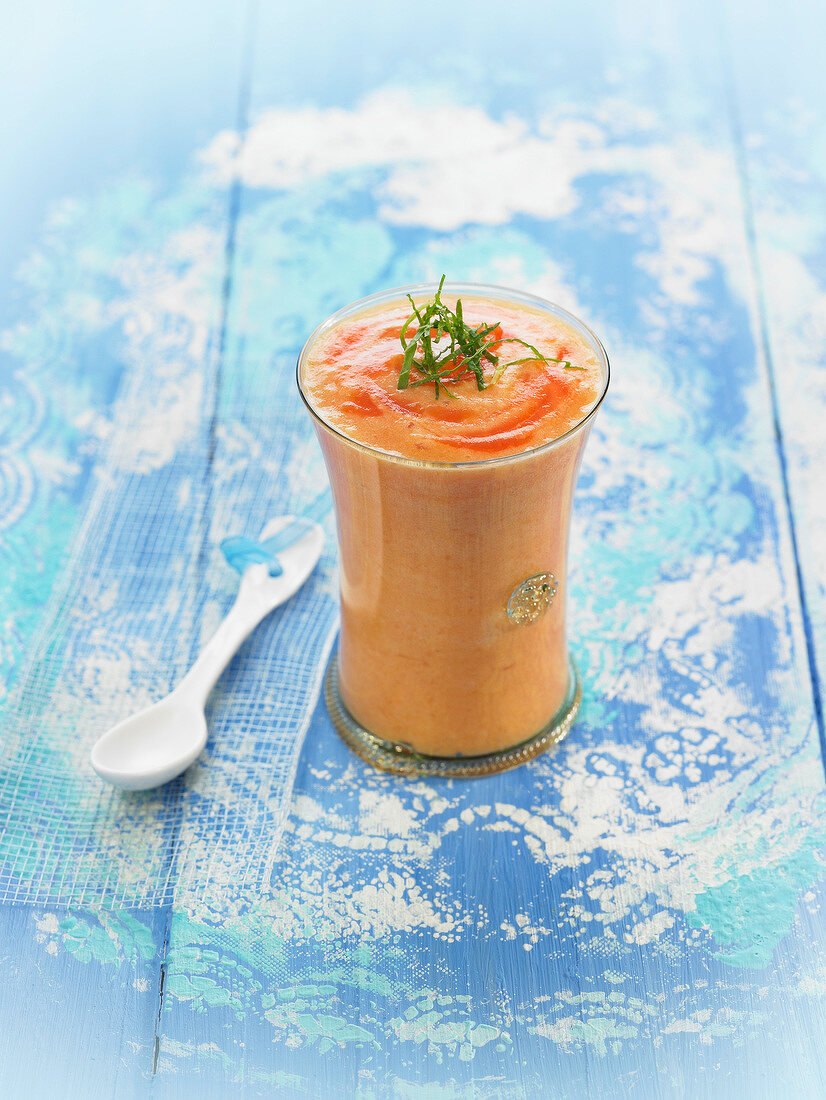 Tomato and pepper creamy gazpacho