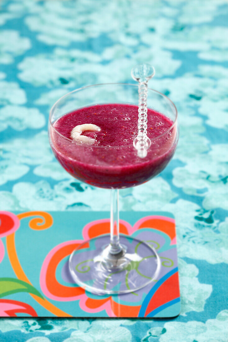 Brombeer-Lychee-Smoothie