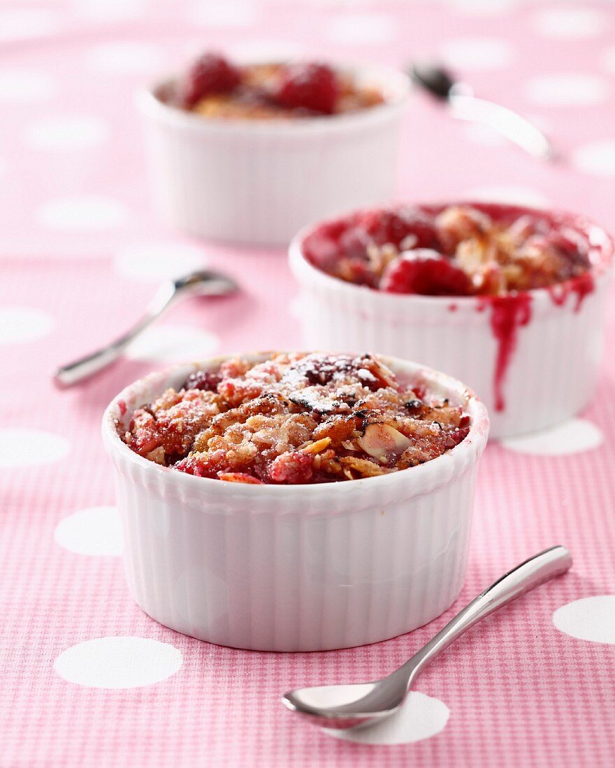 Raspberry cookie-style crumble