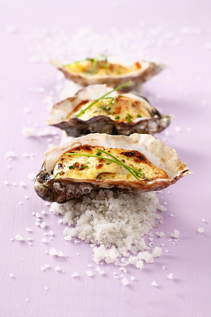 Oysters with Champagne sauce au gratin