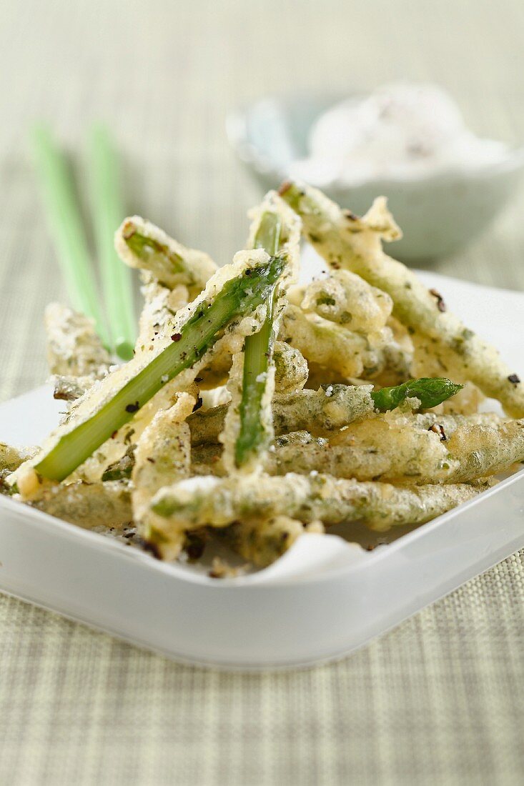 Spargel-Tempura