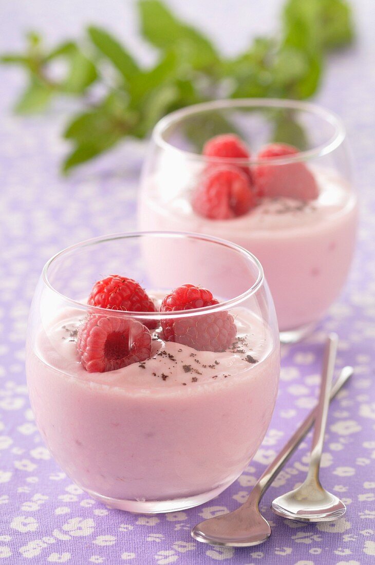 Light raspbery mousse