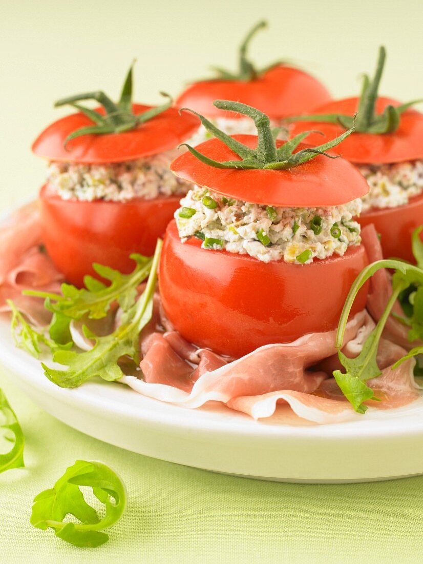 Cold stuffed tomatoes